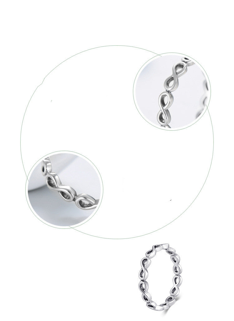 Sterling Silver Infinity Love Symbol Ring
