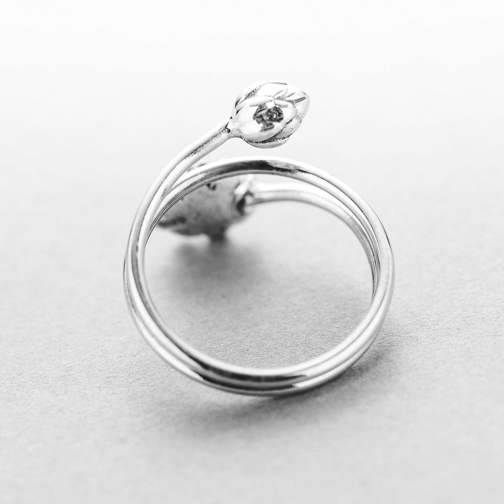 925 sterling silver lotus ring