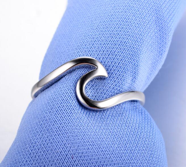 Wave Ring 925 Sterling Silver